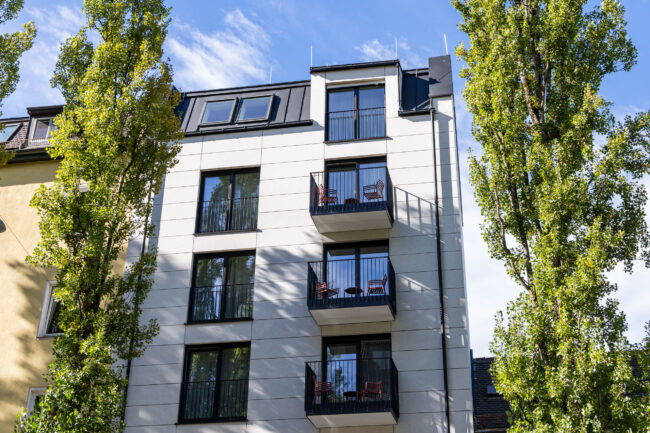 Ansicht der Fassade Lindwurmstraße 108